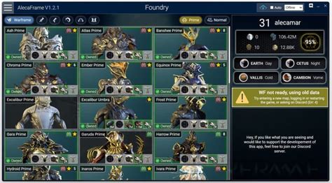 warframe inventory viewer|r/Warframe on Reddit: AlecaFrame .